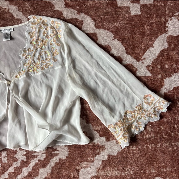 Vintage Embroidered sheer top - Picture 5 of 6
